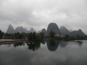 Travel China. karst mountains and river sights highlight the famous Li River boat trips.